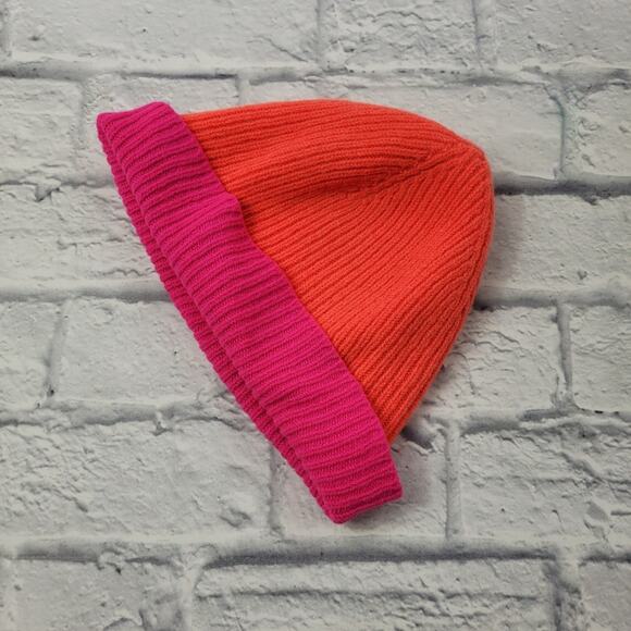 La Fetiche Mikey Pure New Wool Neon Ribbed Beanie made in Scotland Collab France - Picture 6 of 10